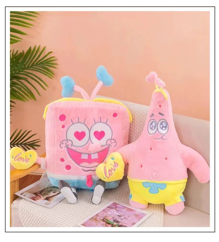 45-100CM SpongeBob SquarePants Patrick Star Doll Anime Cartoon Plush Toy Soft Cute Stuffed Collection Children's Birthday Gift