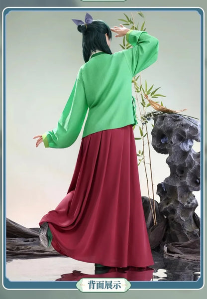 Maomao Cosplay Costume Wig Anime The Apothecary Diaries Green Outfit Dress Headwear Kusuriya No Hitorigoto Halloween for Women