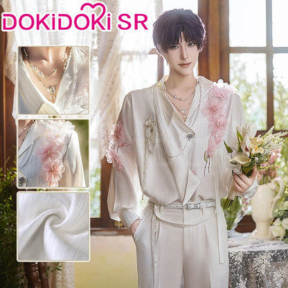 IN STOCK Rafayel Flowering Splendor Cosplay Costume Game Love and Deepspace DokiDoki-SR Men Spring Costume Qiyu Rafayel Flowers