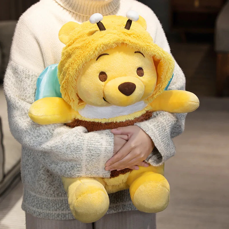 50cm Genuine Disney Bee Winnie The Pooh Plush Toys Pillow Kawaii Anime Bear Stuffed Doll Toys For Children's Birthday Xmas Gifts