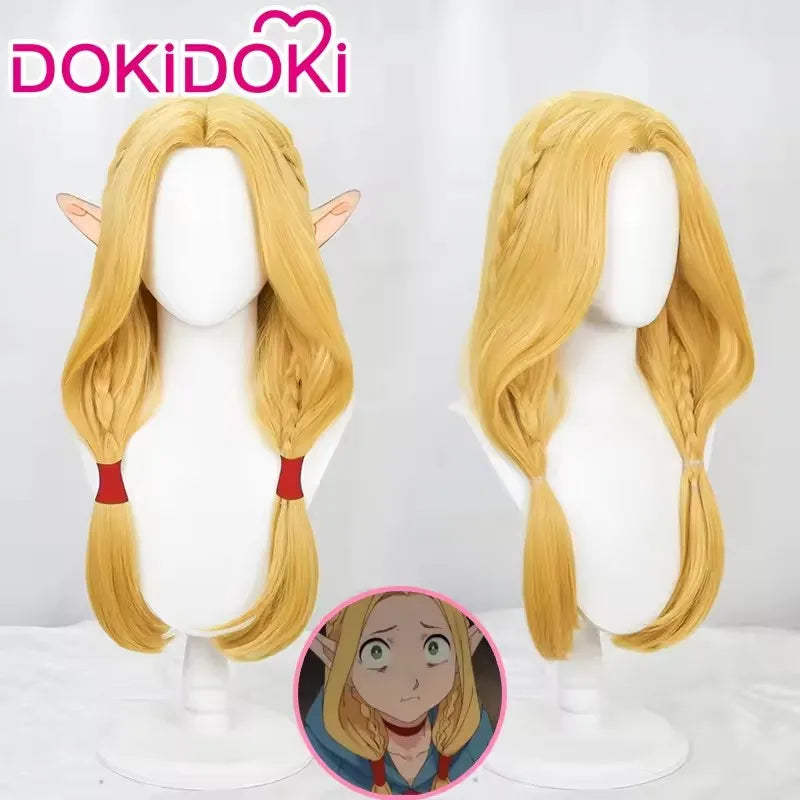 IN STOCK Marcille Donato Wig Anime Delicious in Dungeon Cosplay Wig DokiDoki Women Yellow Long Hair Heat Resistant Free Wig Cap