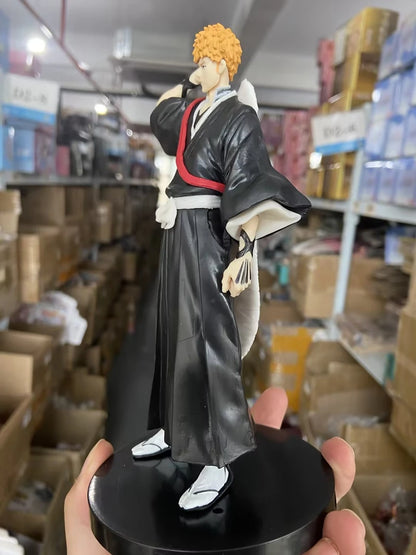 18.5cm Bleach Anime Hitsugaya Toushirou Zaraki Kenpachi Kurosaki Ichigo Action Figure Collectible Model Toys Japanese