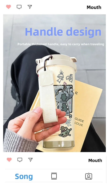 Disney Cup Anime Lilo & Stitch Water Bottle Water Cup Student Kid Anime Stitch Insulated Cup Stainless Steel Drinking Cups Gifts