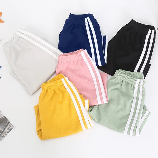 Unisex Teen Boy Girl Shorts Summer 2024 Polyester Running Basketball Shorts Cartoon Casual Pink Blue Black Beach Shorts Trousers