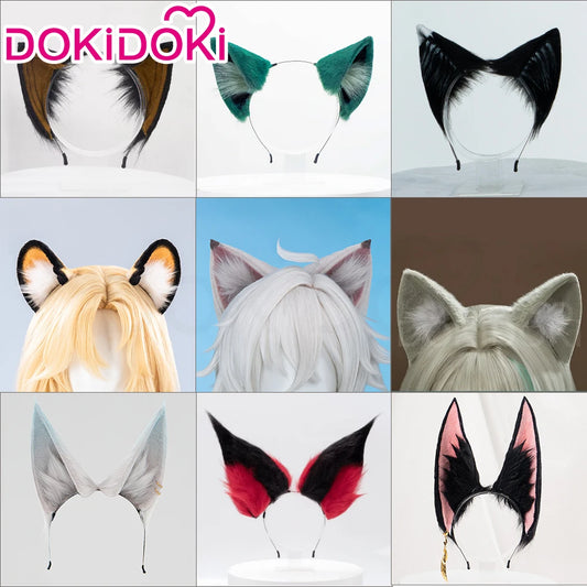 Xilonen Feixiao Von Lycaon Alastor Maomao Seth Tighnari Ears Cosplay DokiDoki Ears Cosplay Halloween Cosplay Props Christmas