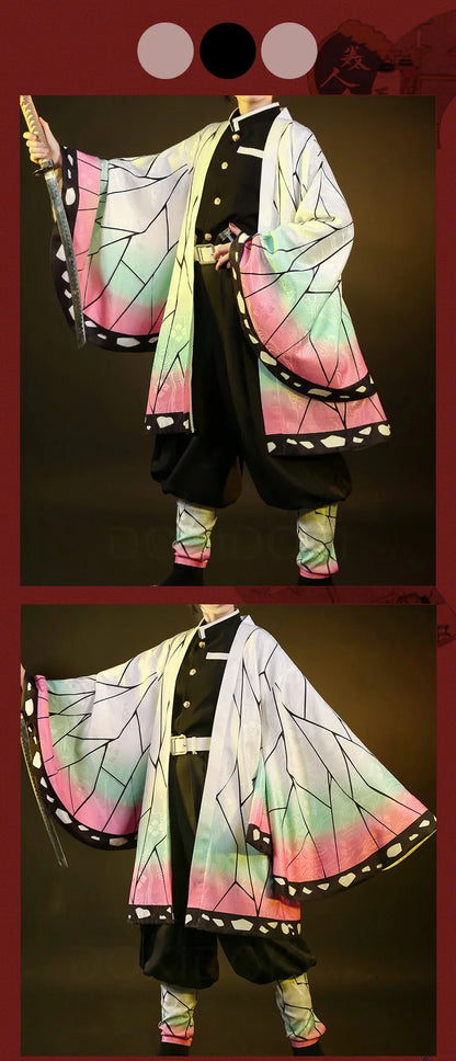 Shinobu Cosplay Costume Anime DokiDoki-SR Women Uniform Shinobu Cosplay Haori Women Halloween Costume