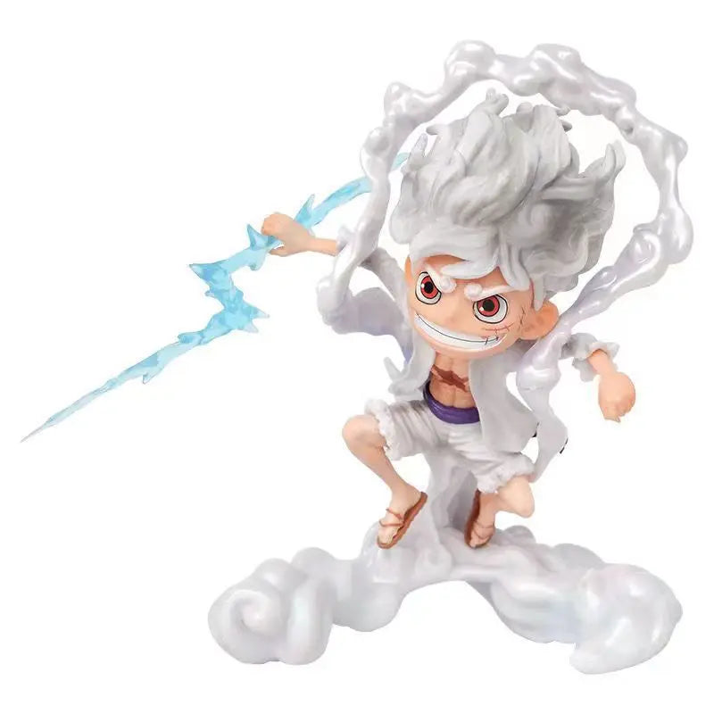 One Piece Anime Peripheral Nika Luffy Gear 5 Devil Fruit Awakening 15cm Cool Action Model Statue Desktop Ornament Holiday Gift