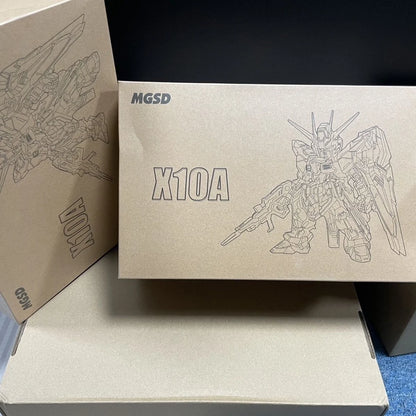 In Stock GAOGAO Strike Freedom Ice Blue Color MGSD Assembly Model Kit Action Figures Toy Transparent Version Robot Model Mecha