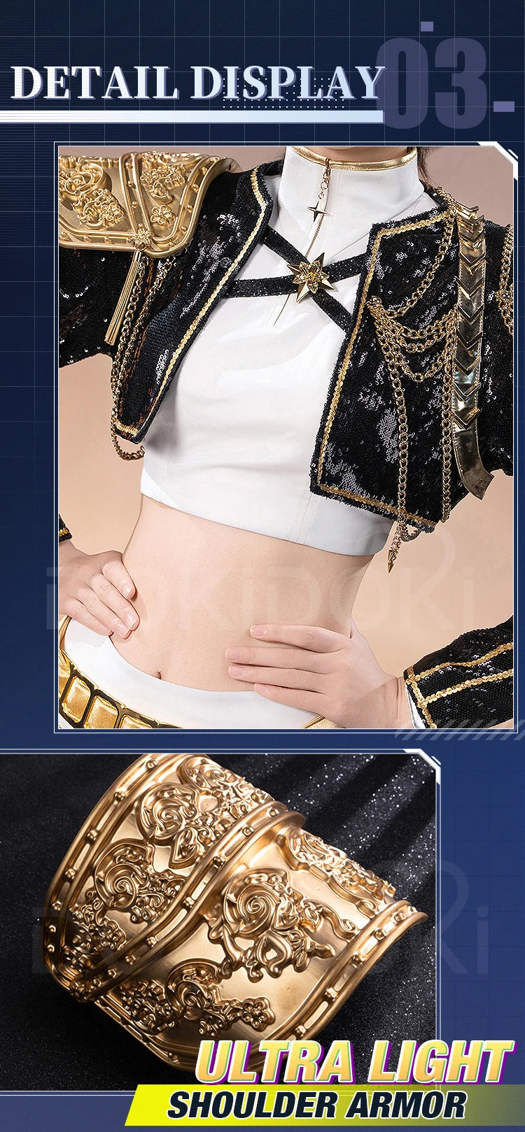 【Last Batch】IN STOCK Rumii Miraa Zoeyy Cosplay Costume【S-3XL】DokiDoki-SR Women Golden Costume Rumii Cosplay Suit Plus Size