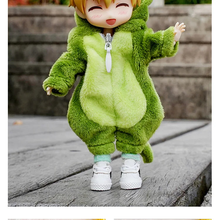 New Cute Dinosaur Animal Monster Doll Clothes For Ob11 obitsu 11 Molly Gsc 1/12 BJD Doll Accessories Clothing BJD Baby Clothes