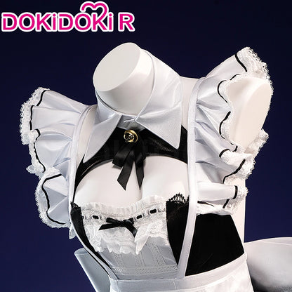 Privaty Cosplay Costume Game DokiDoki-R Women Cute Black White Maid Dress Privaty Sexy Costume Cosplay Suits