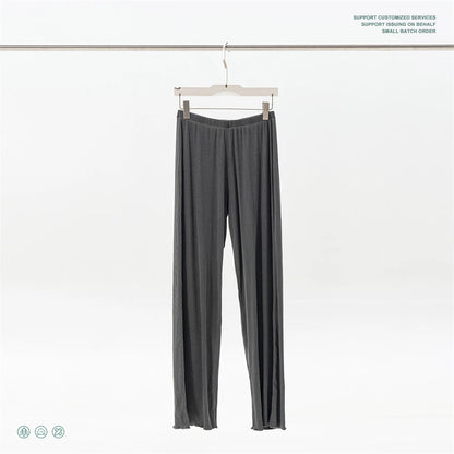 ZODF Women 2025 Solid Comfortable Loose Pants Girls Female 275gsm Solid Wide Lge Straight Trousers Brand Bottoms HY1137