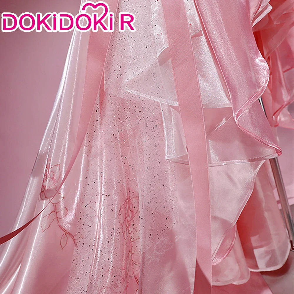 Yuuki Asuna Cosplay Costume Anime Sword Art Online Cosplay DokiDoki-R Women Pink Wedding Dress Asuna Unrestrained Emotion