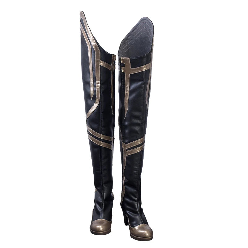 UWOWOW Ahri Shoes Game League of Legends/LOL: Immortalized Legend Ahri Cosplay Shoes Size 35-44 High Tube