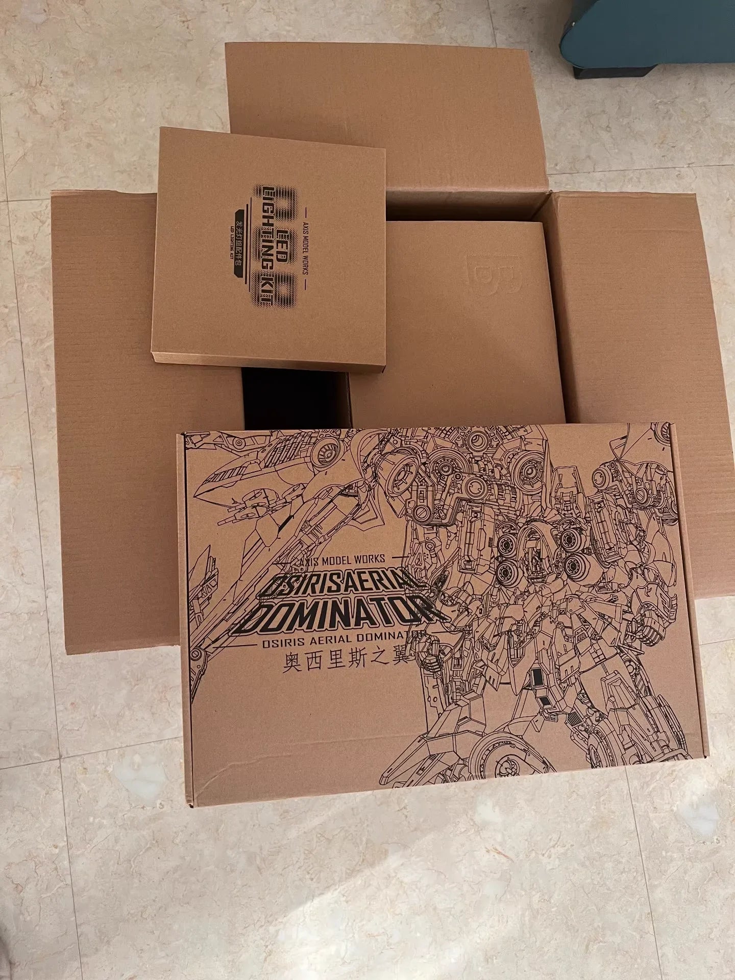 AXIS MODEL WORKS MG 1/100 Kshatriya Osiris Aerial Dominator Luminous Lamp Assembly Collectible Model GK Figure - AERIAL
