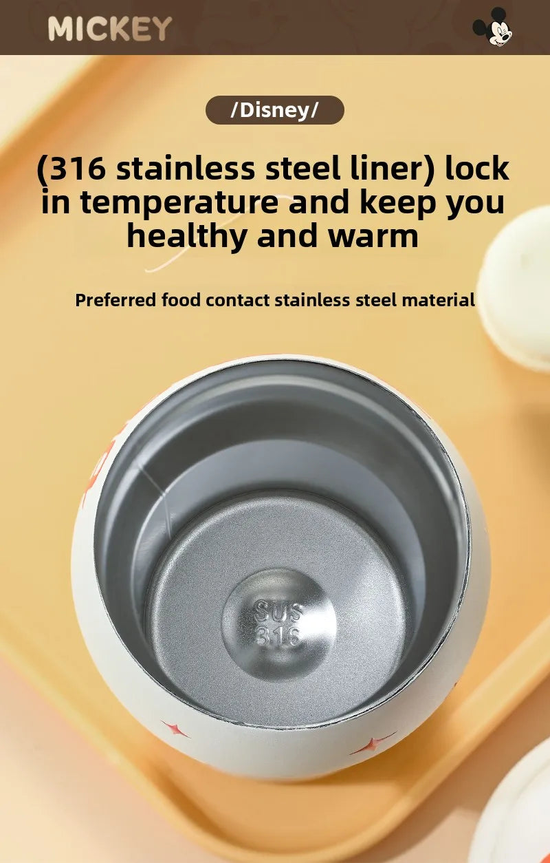 Anime Figure Stitch Coffee Mug Student Thermos Mug 350ml Thermos Cup Mickey Nick Judy Thermal Water Bottle Vacuum Flasks Gift