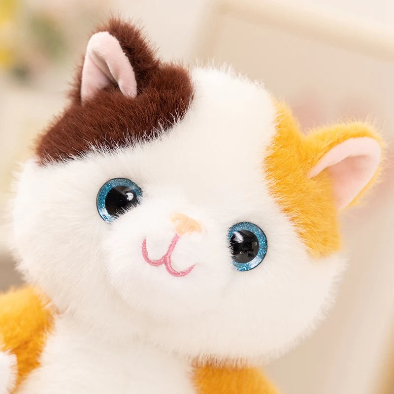 Cute Simulated Sitting Cat Plush Toy 20/30cm Stuffed Animal Soft Toys For Kids And Adults Fluffy Pet Cats Plushies
