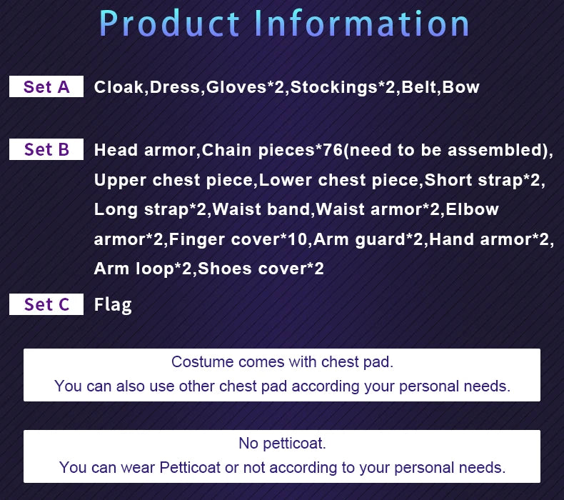 UWOWO Jeannee Cosplay Game  Jeannee d'Arc Stage 2 Battle Suit Cosplay Costume Halloween Costume