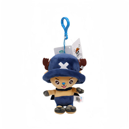 New 12cm Genuine One Piece Pendant Doll Plush Pendant Anime Surrounding Luffy Qiaoba Cartoon Creative Backpack Pendant Gift