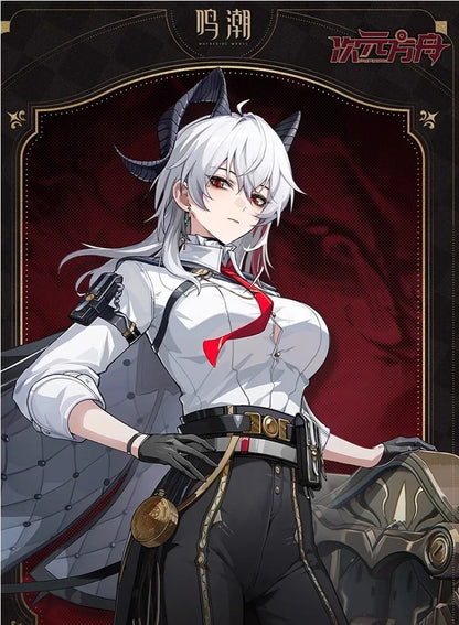 iCoser Wuthering Waves Zani Cosplay Costume Wig Uniform Headwear Tail Earrings Rinascita Halloween Party for Women Carnival Prop