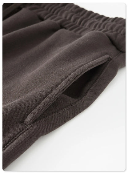 ZODF New 2025 Autumn Men's 445GSM Sweatpants Unisex High Street Soft Knitted Straight Pants Brand Streetwears Tracksuits HY0382