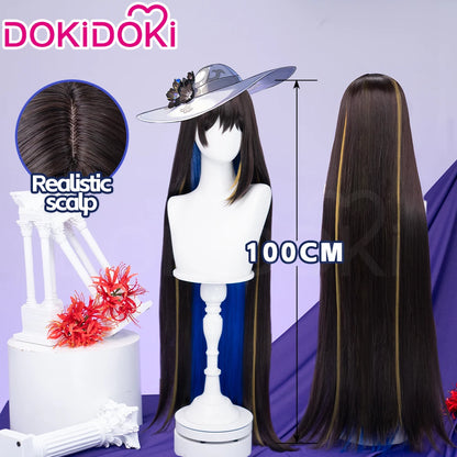 IN STOCK Evernight Cyrene Dan Heng Wig Game Honkai: Star Rail DokiDoki Dan Heng Permansor Terrae Horns Cyrene 120cm Wig
