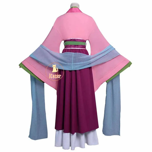 The Apothecary Diaries Maomao Cosplay Costume Wig Pink Dress Hanfu Necklace Earrings Halloween Party for Women Girls Prop iCoser