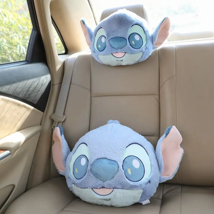 Comfortable Stitch Back Cushion Cuddly Throw Pillow Stuffed Anime Cushion Headrest Car Home Decor Sofa Bed Birthday Gifts