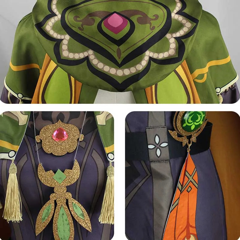 Genshin Impact Collei Cosplay Costume Adult Cotton Polyester Set