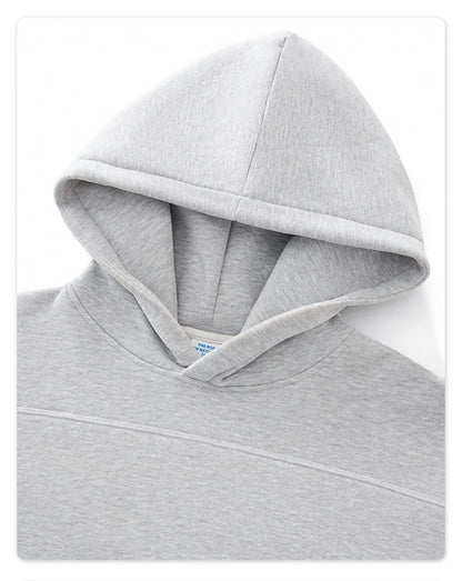 ZODF Trendy Men 350gsm Fleece Loose Boxy Fit Hooded Hoodie Unisex Hip Hop Solid Warm Pullovers Coat For Winter HY0032