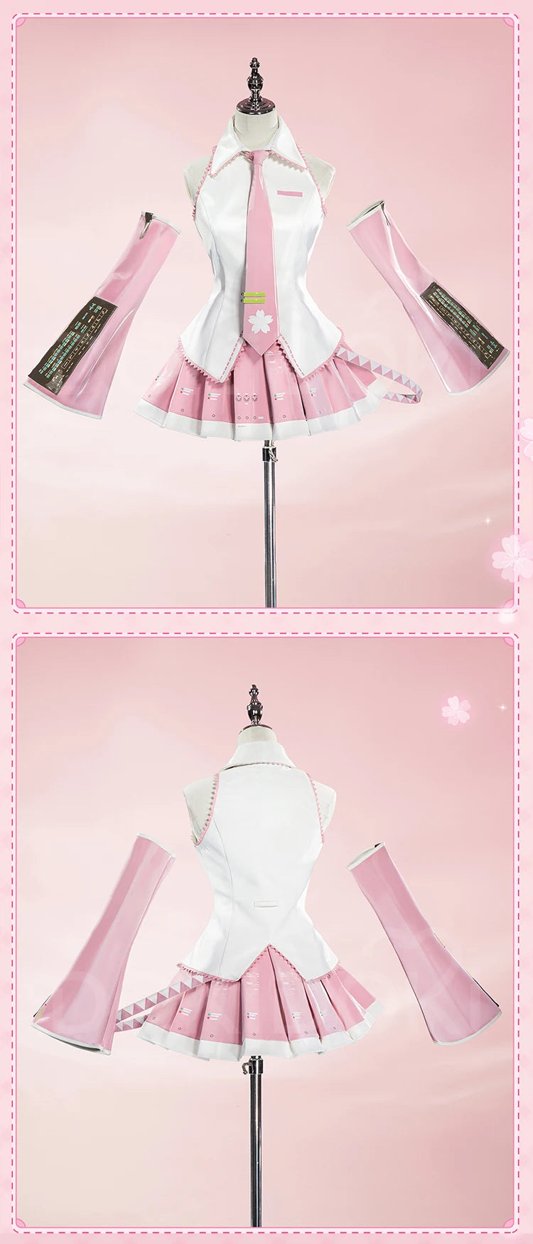 MIKUU Cosplay Costume DokiDoki-SR Sakura Mikku Cosplay Women Cute Pink Short Dress Mikuu Cosplay Costume