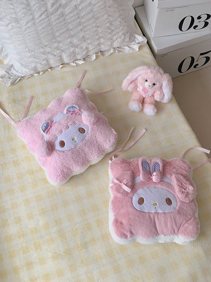 Sanrio Thickened Back Cushion Pink My Melody Throw Pillow Sofa Bed Home Decor Sweet Seat Cushion Floor Gifts Girl