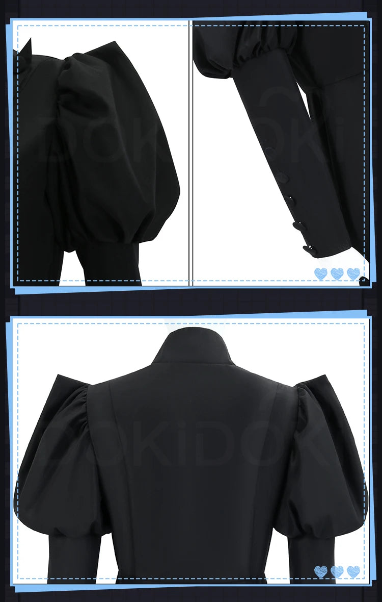 Glinda Elphaba Cosplay Costume Wicked Cosplay【XS-3XL】DokiDoki-N Women Black Pink Dress Glinda Cosplay School Uniform Plus Size