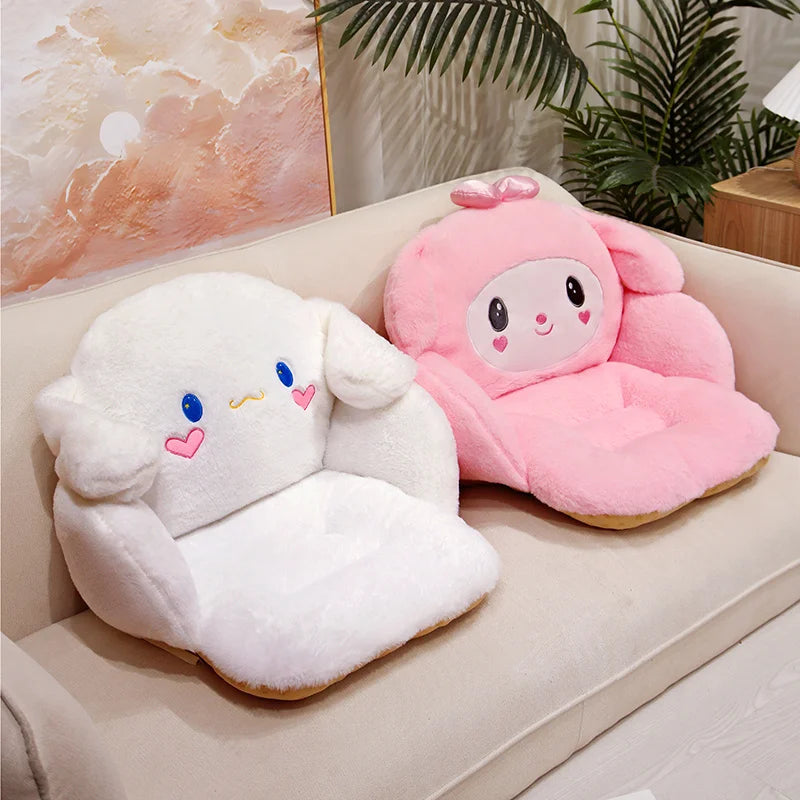 Comfortable Cinnamoroll Seat Cushion Cartoon Kuromi My Melody Sitting Cushion Dining Room Bedroom Chair Back Cushion Home Decor