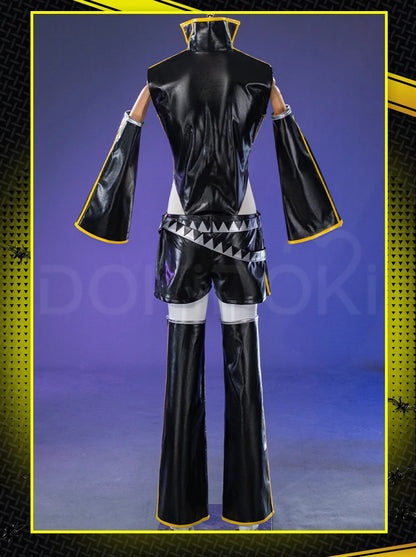 Lenn Cosplay Costume DokiDoki-R Men Black Punk Costume Lenn Cosplay Costume Men Cosplay Black Uniform Male