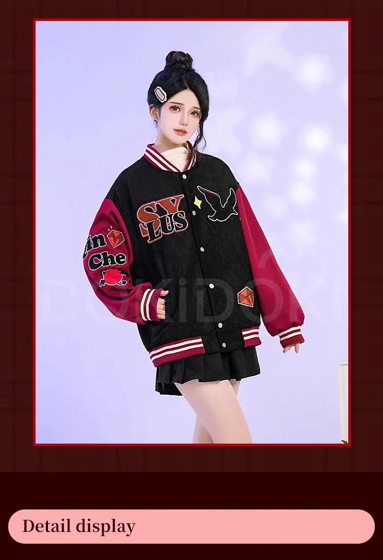 Sylus Doujin Cosplay Costume Game Love and Deepspace DokiDoki-R Men Women Daily Baseball Jacket Sylus Cosplay Coat