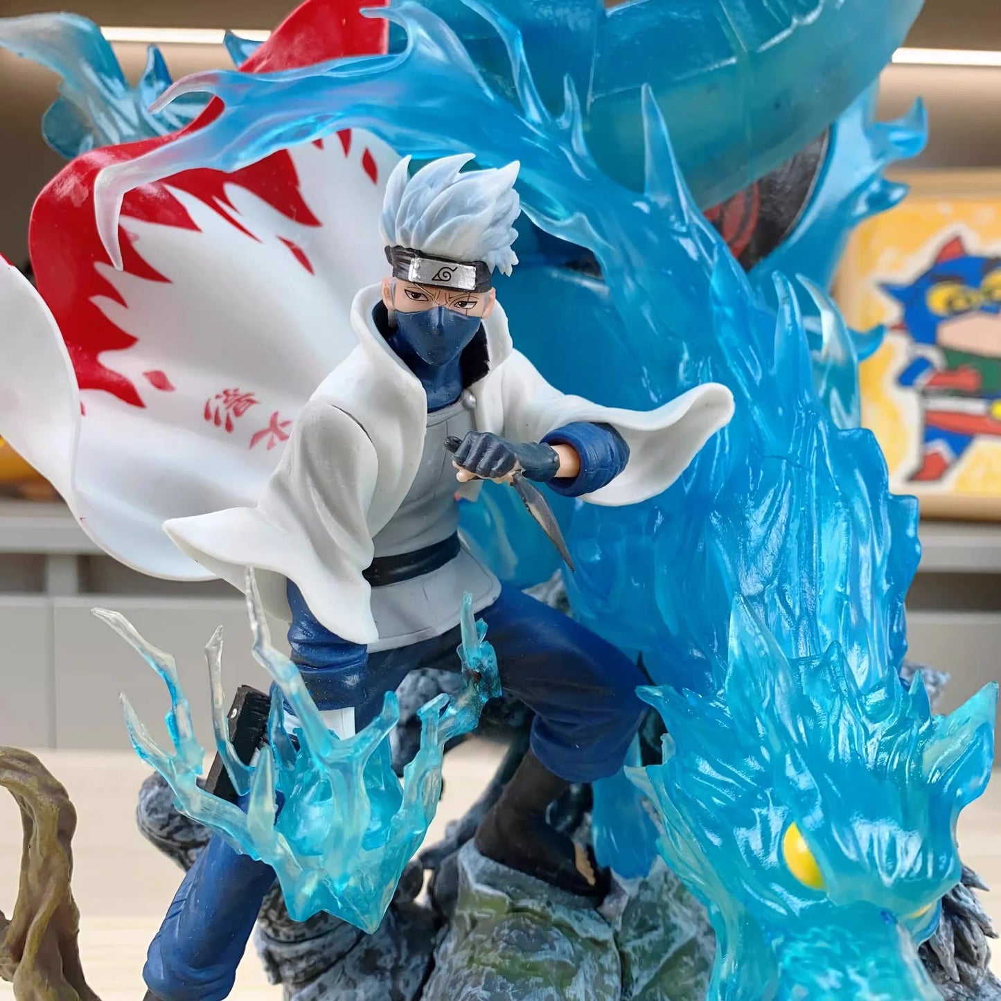 Naruto Anime Figure GK Hatake Kakashi 37cm Action Figure PVC Cartoon Characters Desktop Ornaments Friends Birthday Gifts Toys