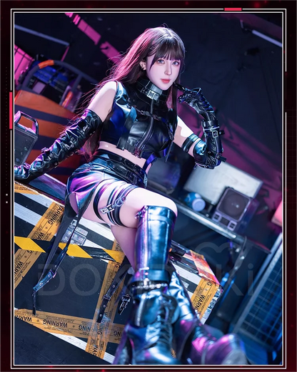 IN STOCK Night's Companion Heroine Cosplay Costume Game Love and Deepspace【XS-2XL】DokiDoki-R Women Leather Plus Size