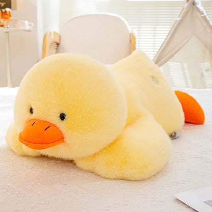 30-60cm Fluffy Large Sleep Pillow Super Soft Duck Plush Toy Cozy Lying Stuffed Animal Yellow Duck Plushies Hug Pillow Cushion