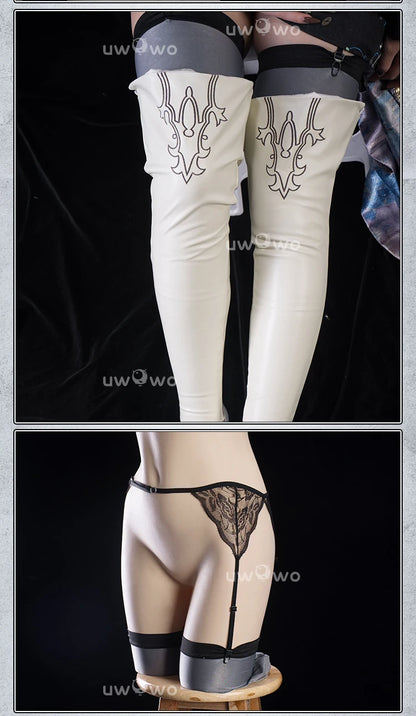 LAST BATCH UWOWO Game 2B Collab White Cosplay Costume Maid Dress Halloween Costume