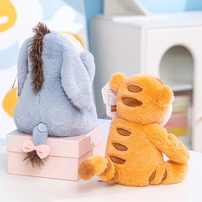 Disney Original Lovely Tigger Eeyore Plush Toy With Magnet Stuffed Shy Pooh Bear Piglet Doll Soft Anime Plushies Birthday Gifts