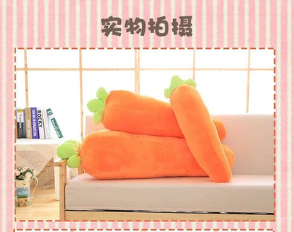 90/110cmKawaii Simulation Carrot Plush pillow toy Cute Soft Stuffed Vegetable Carrot Pillow Doll for Kids girl boy birthday Gift
