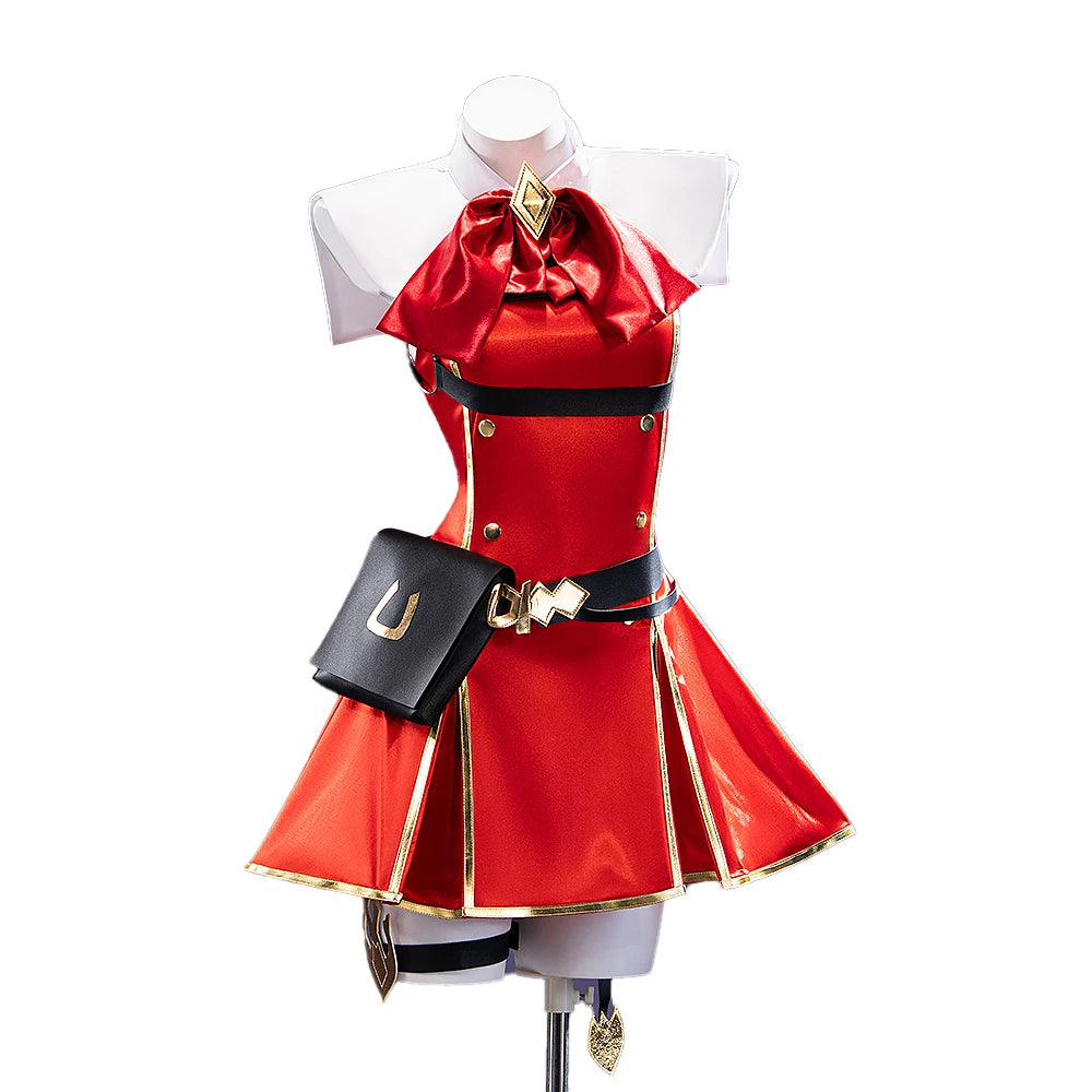 IN STOCK Gold Ship Cosplay Costume Game【S-2XL】DokiDoki-N Women Halloween Red Uniform Gold Ship Costume Plus Size