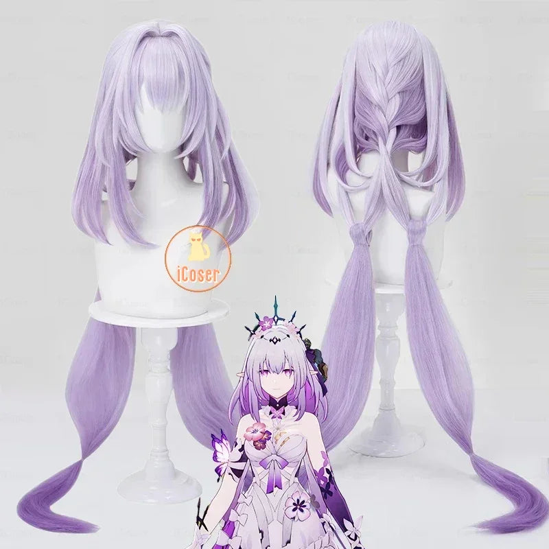 Honkai Star Rail Castorice Cosplay Costume Wig Dress Headwear Earrings Butterfly Props Halloween Party for Women Girls Carnival