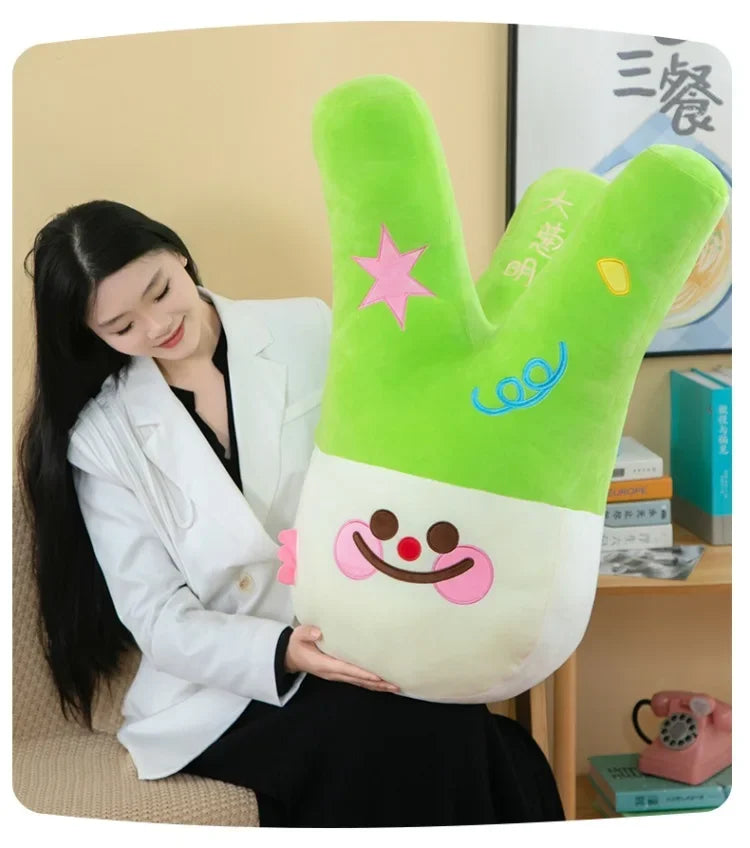 New 40-60cm Creative Cute Scallion Bright Pillow Large Cloth Doll Plush Toy Sleeping Doll Children's Girl Birthday Gift