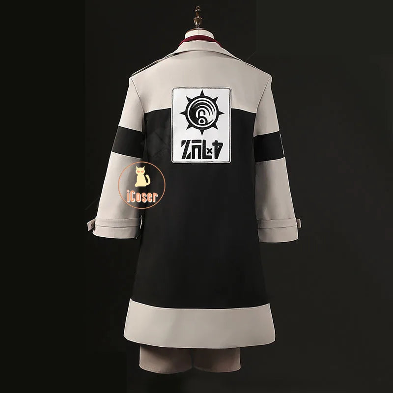 Anime Gachiakuta Enjin Cosplay Costume Wig Uniform Embroidery Earrings Badge Akuta Cleaners Halloween Party Women Men Role Play