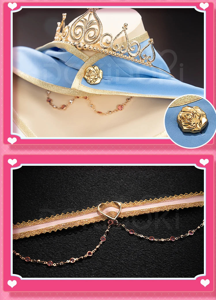 Women Princess Cosplay Dress DokiDoki-SR Women Girl Jewelry Princess Pink Dress Costume Christmas Cosplay