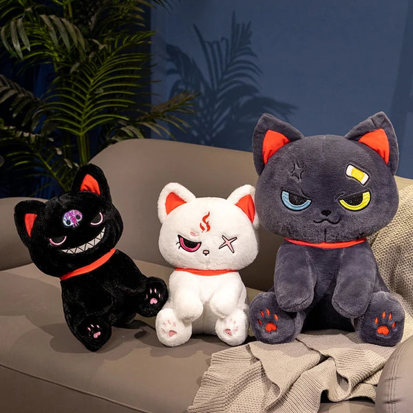 30cm Hallowmas Dark Power Plush Pirate Death Cat Soft Toy Stuffed Doll Gift for Boys