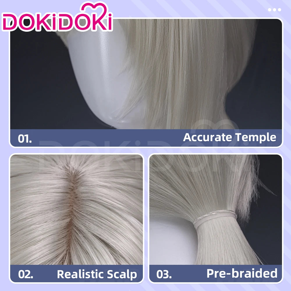 IN STOCK Reclusee Duchesss Revenantt Wig Game Cosplay Wig DokiDoki Women 60cm Long Curly Hair Reclusee Cosplay Free Wig Cap
