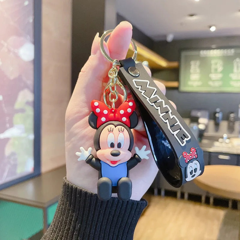 Anime Disney Cartoon Gummed Girl Mermaid Princess Keychain Cute Snow White Alice Keyring Bag Accessories Gift Keychain Wholesale